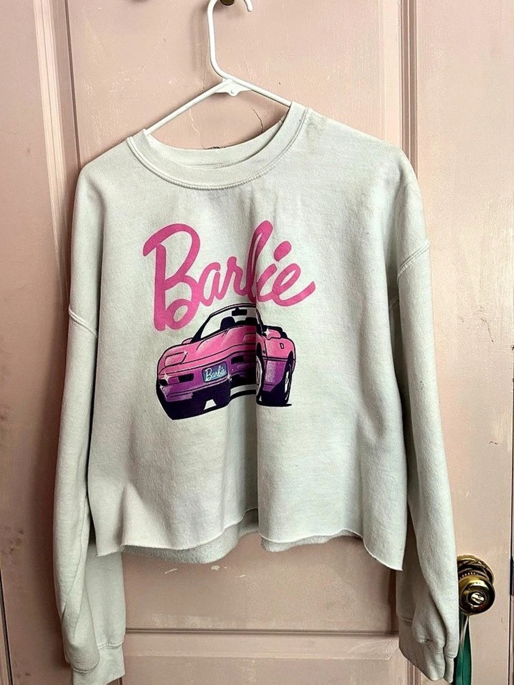 Barbie Hybrid Graphic Long Sleeve Top in Green